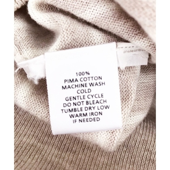 LOFT Sz XS Chic Taupe / White Striped V-Neck Cardi - Picture 6 of 7